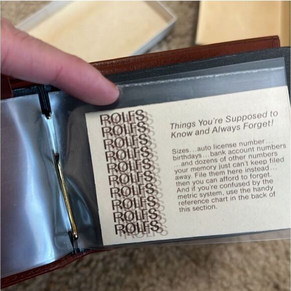 ROLFS Cowhide Leather Wallet From Montgomery Ward Dept Store 70's Vintage New - Picture 9 of 12